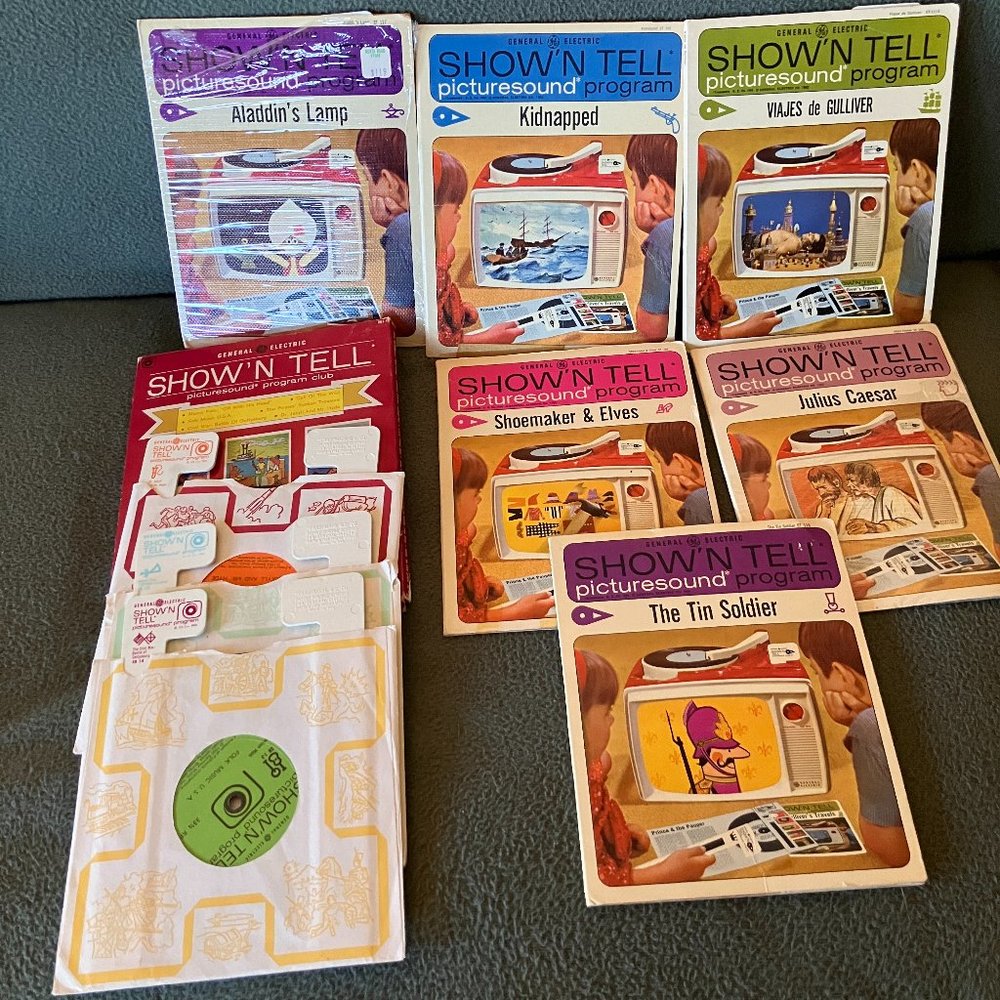GE SHOW 'N TELL Picturesound Program, Lot of 12: Kidnapped, Aladdin . . .